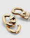 Logo Melting Earrings Golden