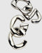 Logo Melting Earrings Silver